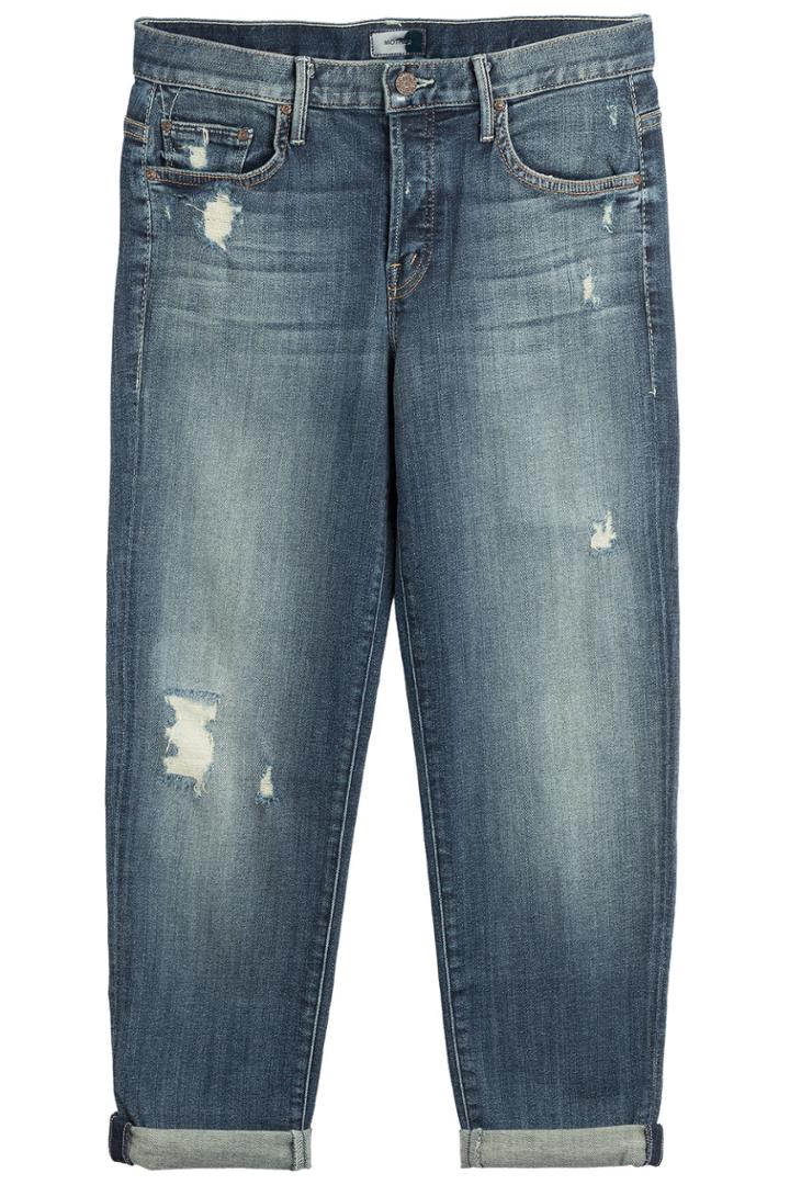 Mother Mother The Loosey Cropped Jeans - None