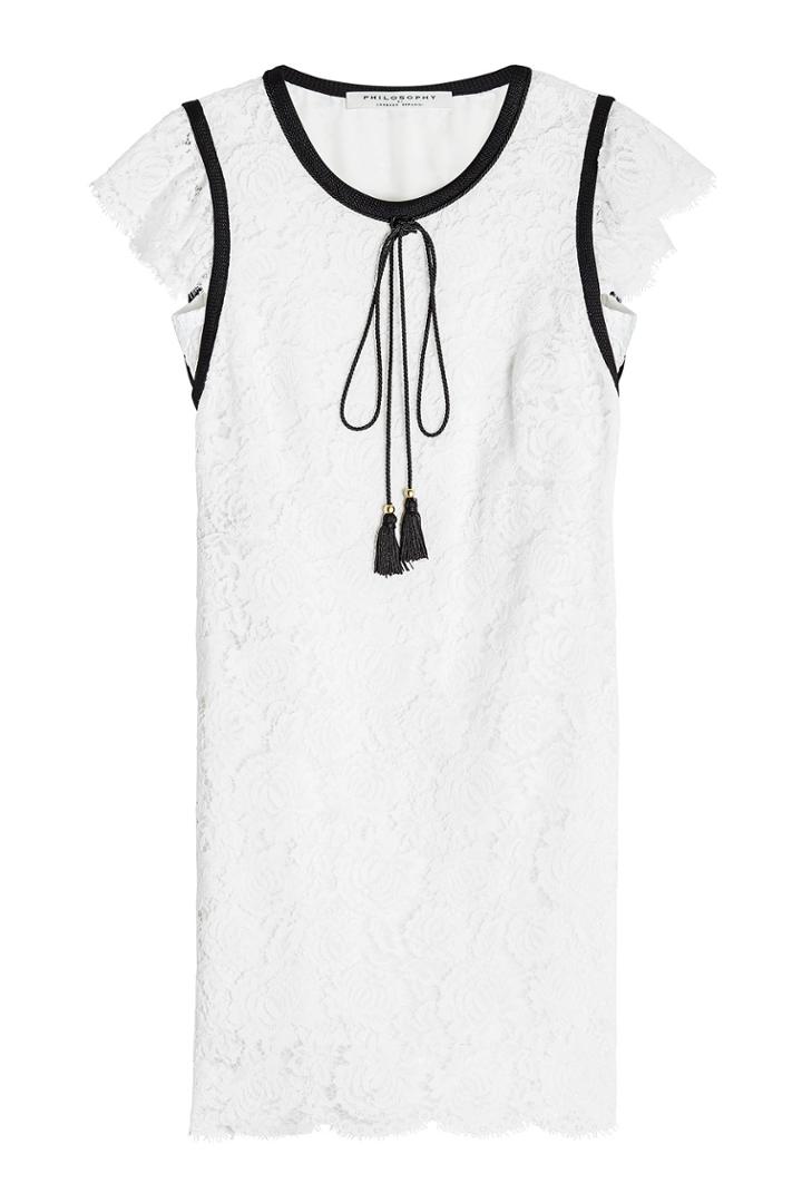 Philosophy Di Lorenzo Serafini Philosophy Di Lorenzo Serafini Lace Dress With Tassels