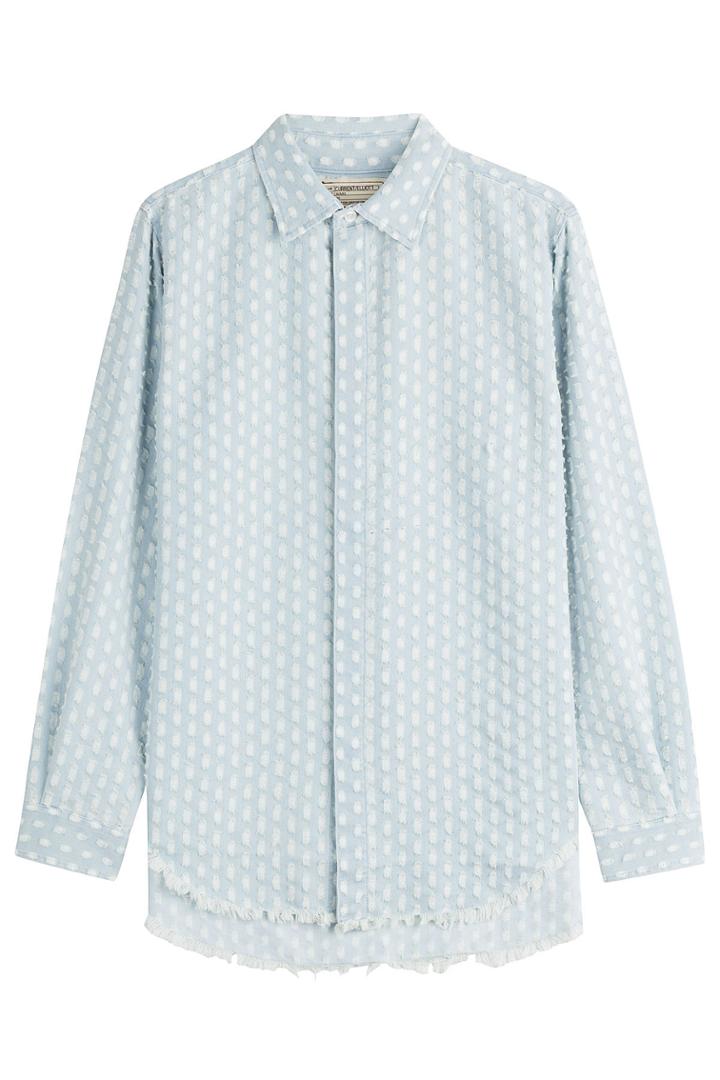 Current/elliott Current/elliott Distressed Denim Shirt - Blue