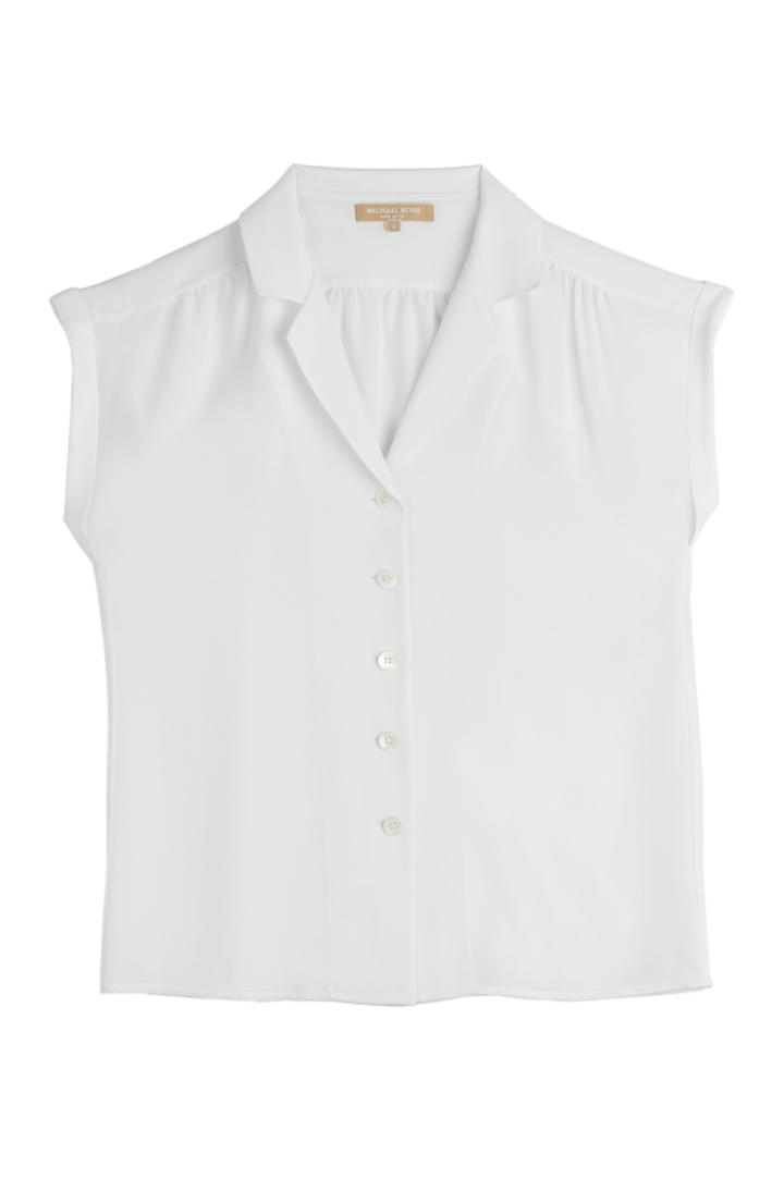 Michael Kors Sleeveless Silk Blouse