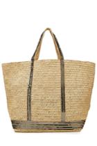 Vanessa Bruno Vanessa Bruno Woven Raffia Large Tote With Sequin Embellishment - Beige