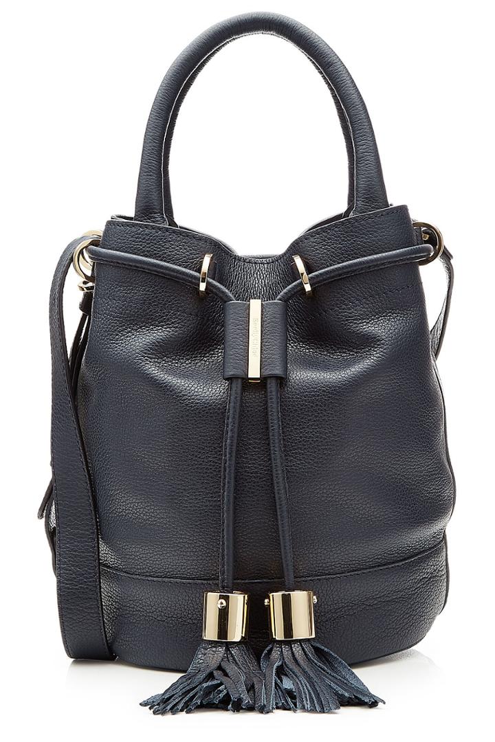See By Chloé See By Chloé Leather Drawstring Shoulder Bag - Blue