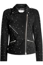 Closed Closed Park Embroidered Suede Biker Jacket