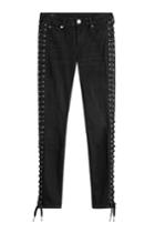 True Religion True Religion Skinny Jeans With Lace-up Sides - Black
