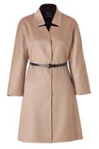 Fendi Fendi Camel Cashmere Coat With Studded Leather Belt