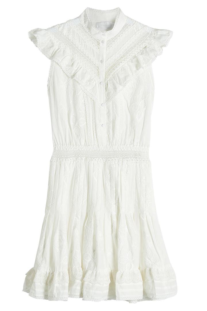 Zimmermann Zimmermann Tulsi Cotton Mini Dress With Lace