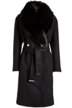 Roberto Cavalli Roberto Cavalli Virgin Wool Coat With Fox Fur