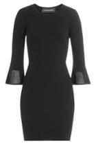 By Malene Birger By Malene Birger Ribbed Dress With Flared Seeves - Black