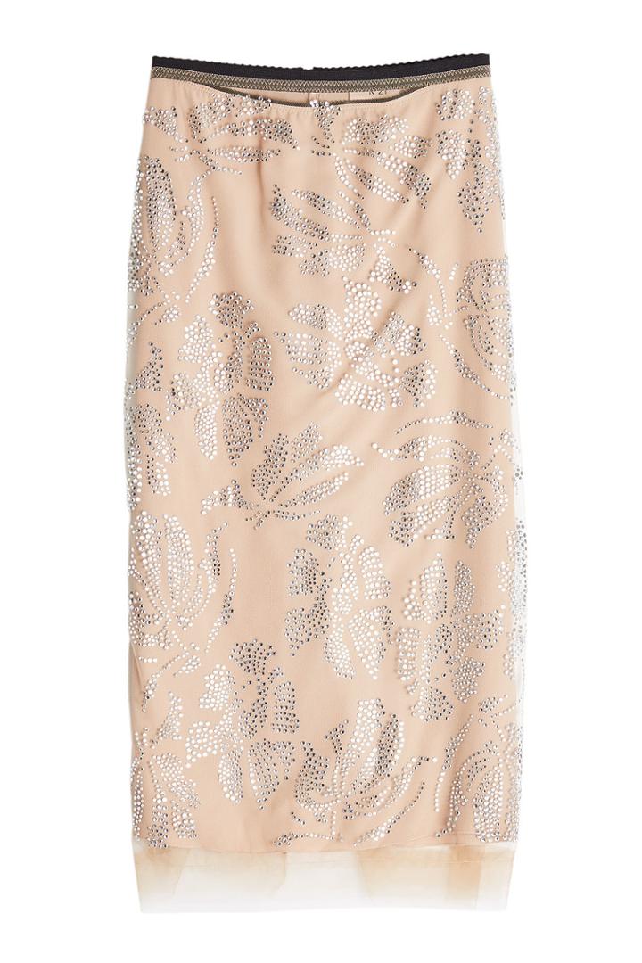 N 21 N&deg;21 Embellished Skirt With Chiffon Hem