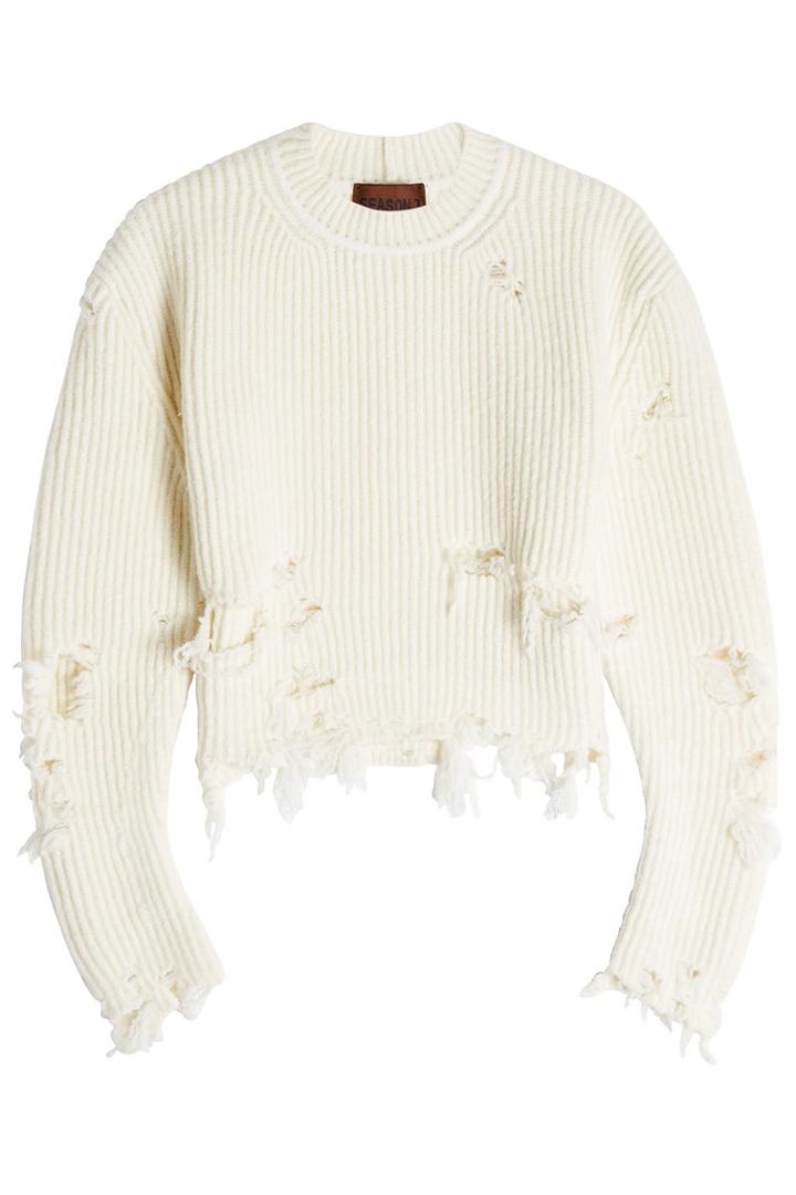 Yeezy Yeezy Distressed Wool-blend Pullover
