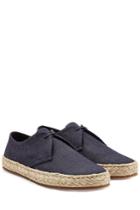 Burberry Shoes & Accessories Burberry Shoes & Accessories Collingdon Denim Lace-ups With Raffia - Blue