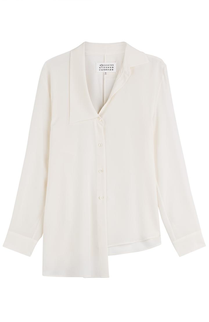 Maison Margiela Asymmetric Silk Blouse