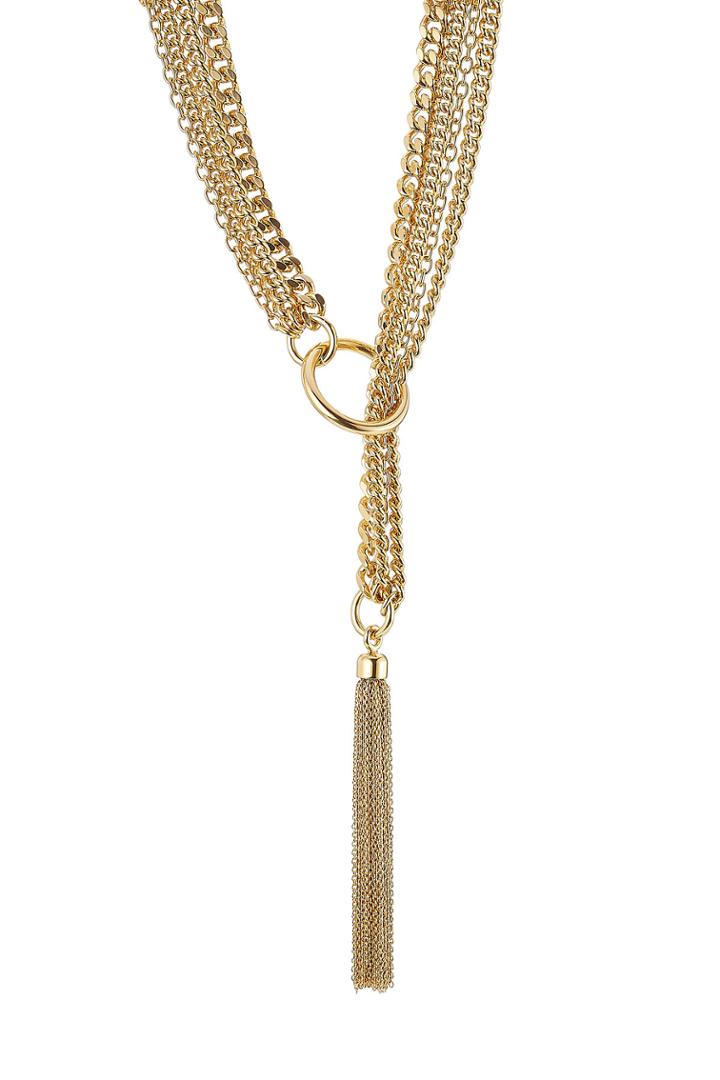 Agnona Agnona Slip-chain Tassel Bracelet - Gold