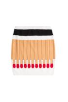 Moschino Moschino Matchstick Wool Skirt - None