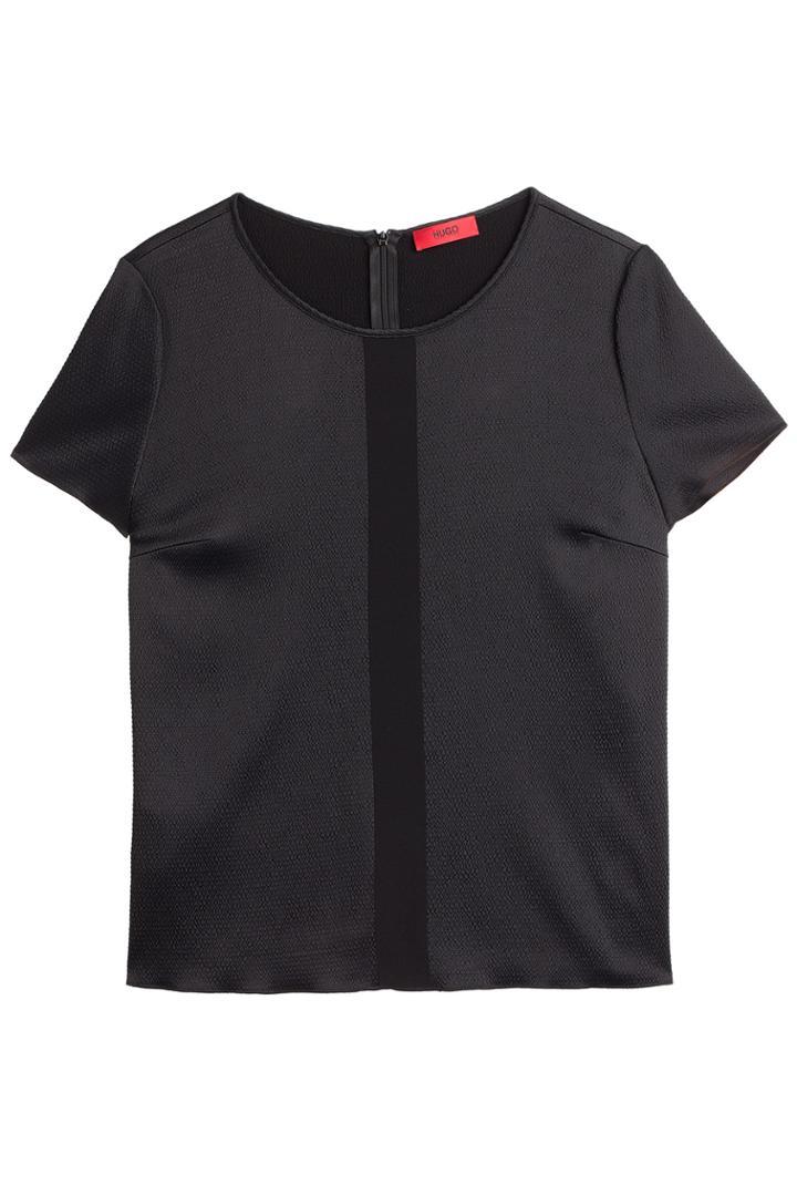 Hugo Hugo Carona Crepe Top - Black