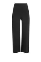 Roland Mouret Roland Mouret Cropped Wide Leg Pants - Black