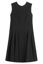 Alexander Mcqueen Alexander Mcqueen Crepe Mini Dress With Cape Back - Black