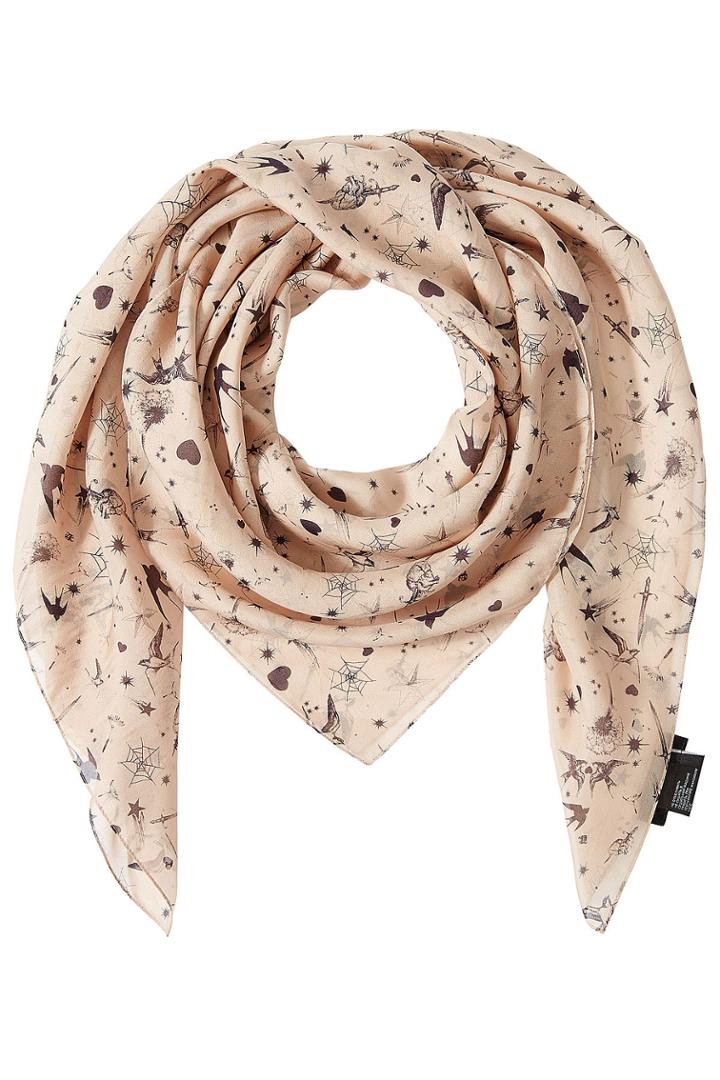 The Kooples The Kooples Printed Silk Scarf - Rose
