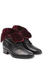 Etro Etro Leather Boots With Velvet