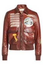 Off White Off White Printed Leather Jacket