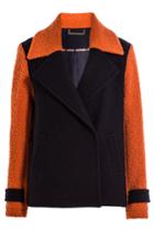 Diane Von Furstenberg Diane Von Furstenberg Color Block Wool Jacket - Multicolor