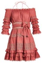 Zimmermann Zimmermann Corsair Frill Tier Cotton Mini Dress