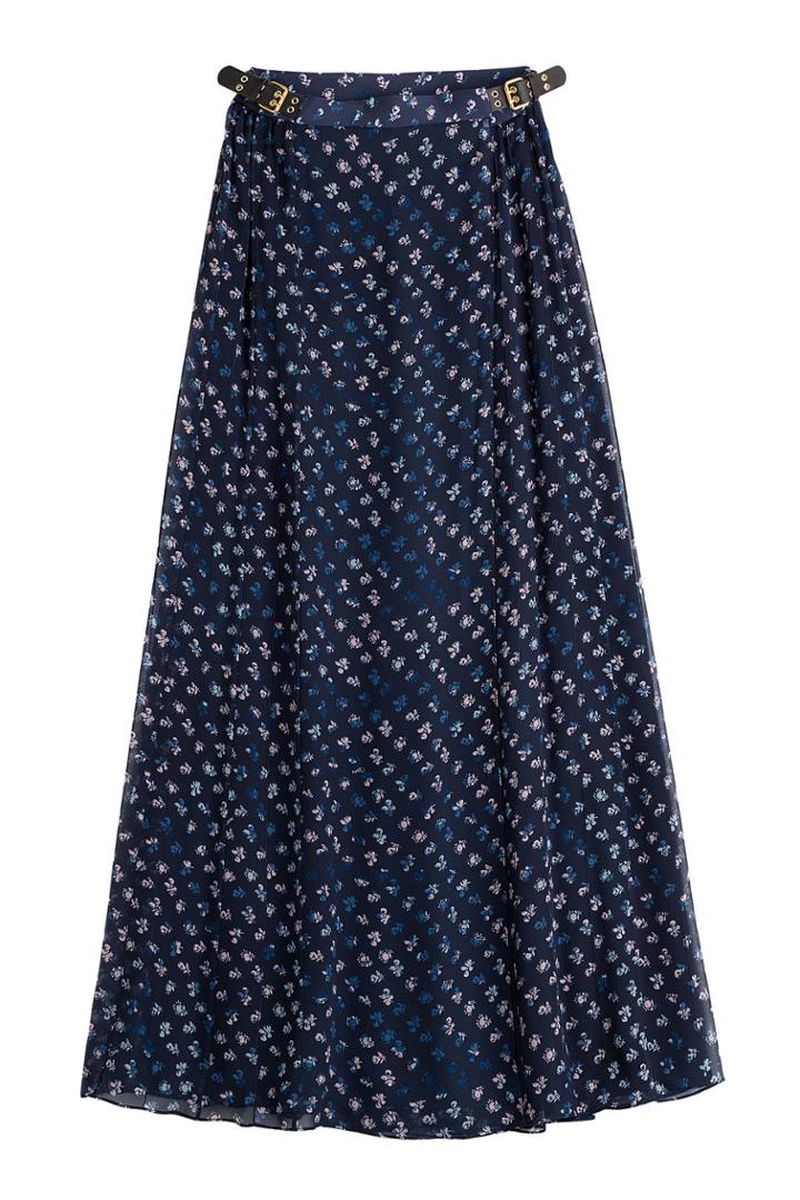 Diane Von Furstenberg Diane Von Furstenberg Printed Silk Maxi Skirt - Polka Dots