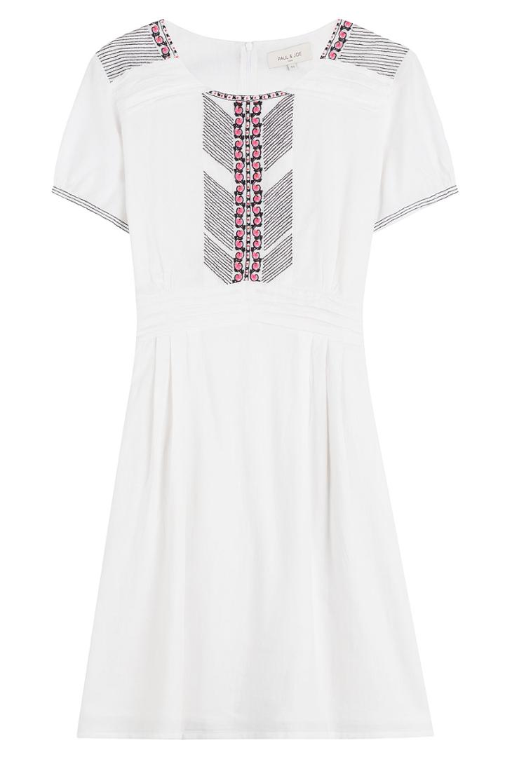 Paul & Joe Paul & Joe Embroidered Cotton Dress - White