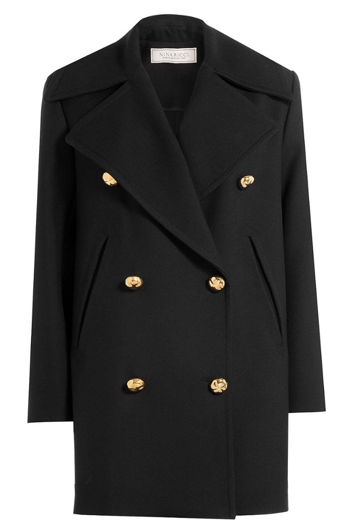 Nina Ricci Nina Ricci Wool Coat With Silk
