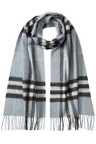 Burberry Shoes & Accessories Burberry Shoes & Accessories Check Print Cashmere Scarf - Turquoise