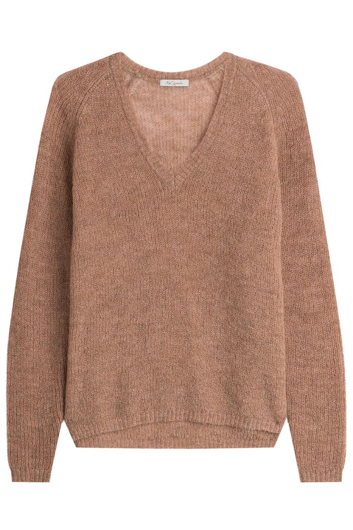 Mes Demoiselles Mes Demoiselles V-neck Pullover With Alpaca - Magenta