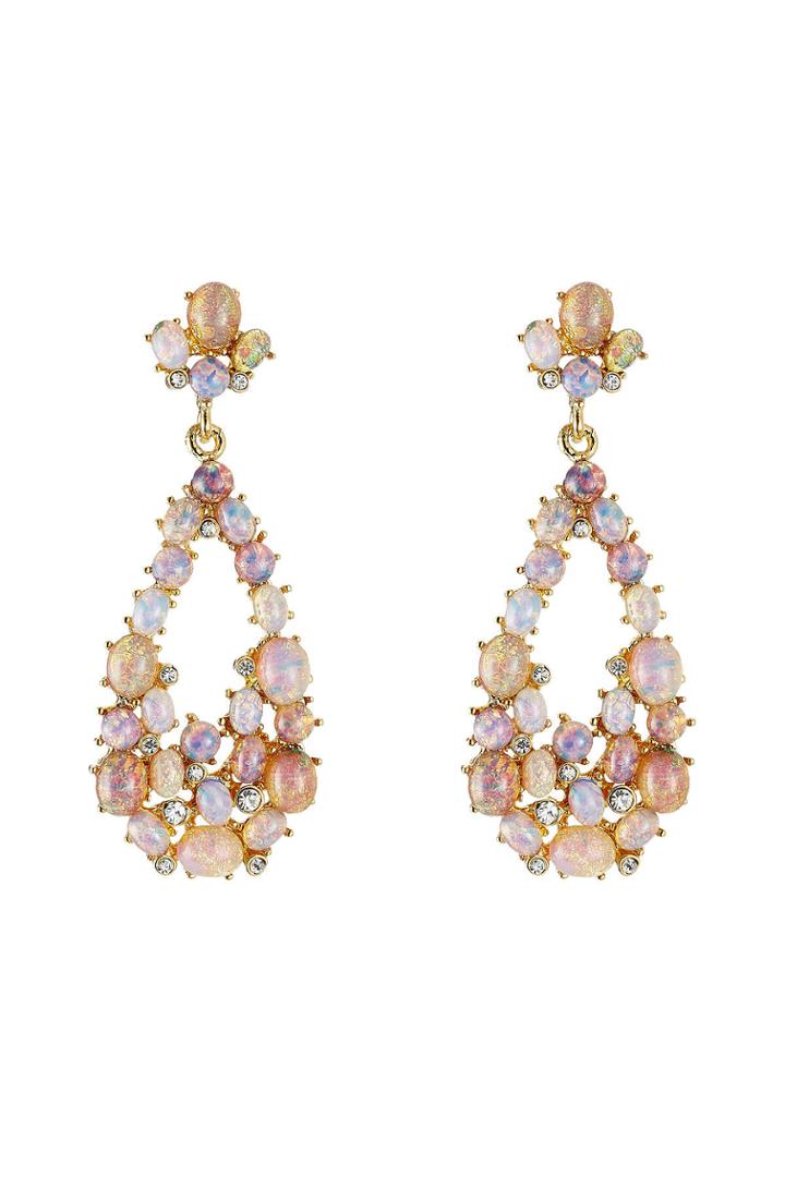 Kenneth Jay Lane Kenneth Jay Lane Opalescent Drop Earrings With Crystal Embellishment