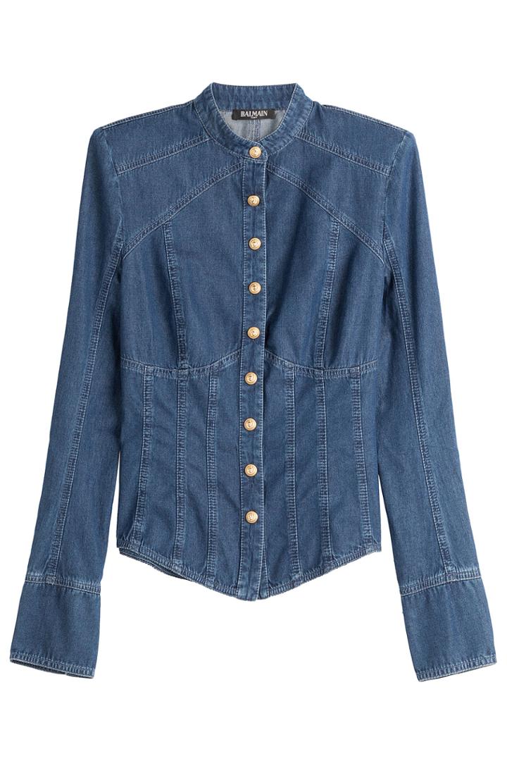 Balmain Balmain Denim Shirt - Blue