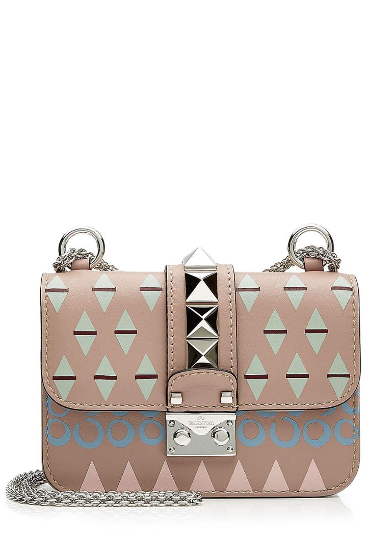Valentino Valentino Printed Leather Small Lock Satchel - Multicolor