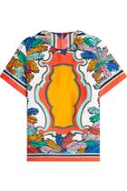 Emilio Pucci Emilio Pucci Printed Silk Top - Orange