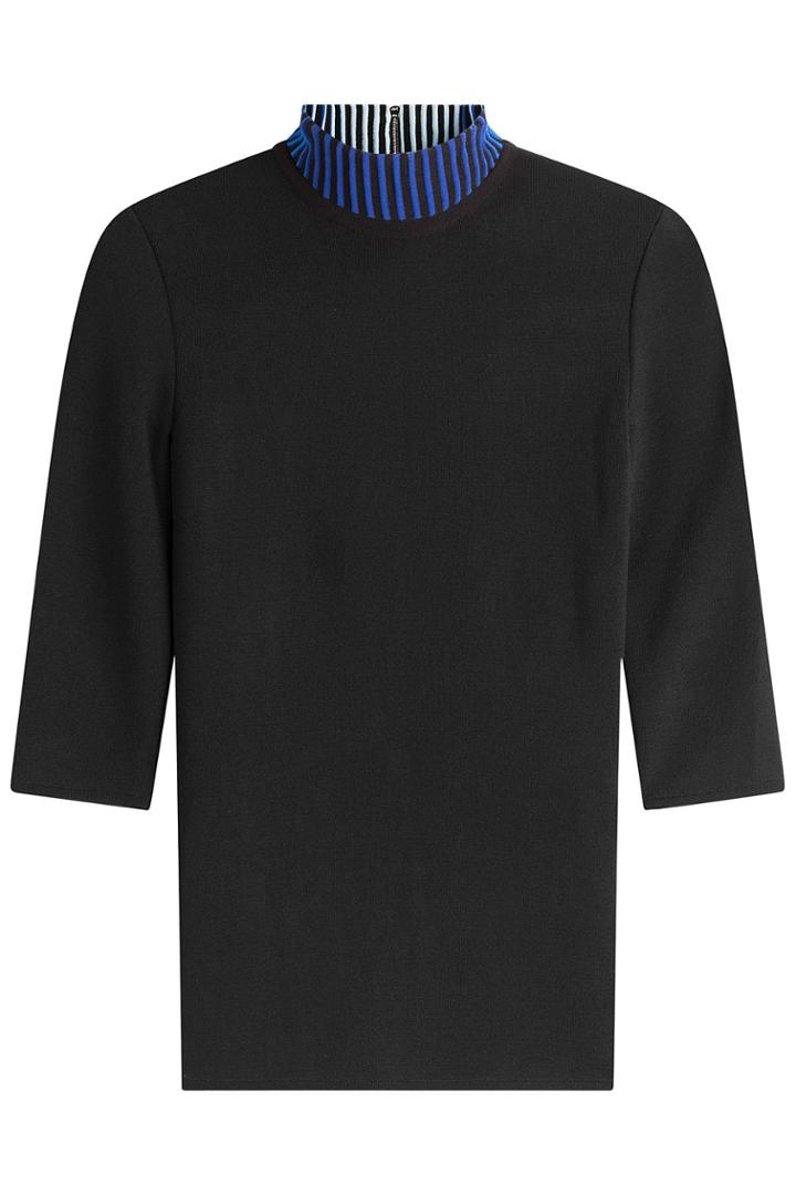 David Koma David Koma Knit Top With Contrast Turtleneck