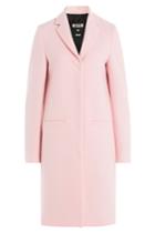 Msgm Msgm Wool Coat With Cat Appliqué - Pink