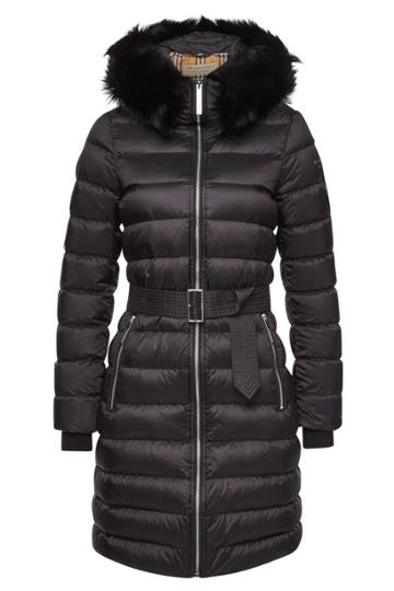 Burberry Burberry Lime House Quilted Down Coat With Shearling