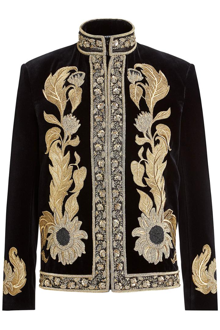 Alexander Mcqueen Alexander Mcqueen Embroidered Cotton Jacket