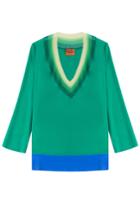 Missoni Missoni Silk-blend Tunic Blouse - Green