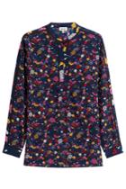 Kenzo Kenzo Printed Silk Blouse - Blue