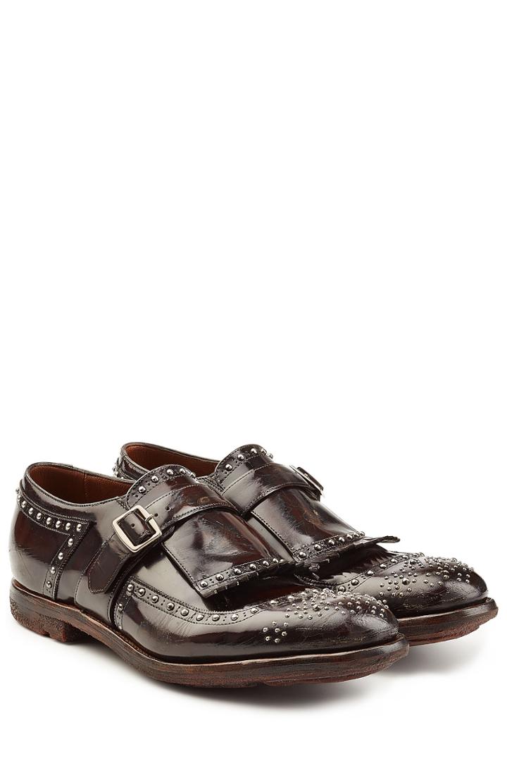 Churchs Churchs Embellished Leather Monk Shoes - Brown