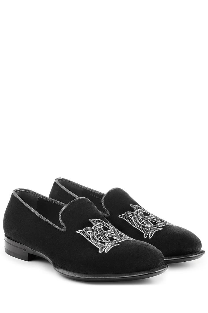 Alexander Mcqueen Alexander Mcqueen Embellished Suede Slippers