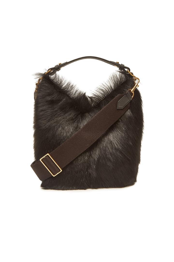 Anya Hindmarch Anya Hindmarch Mini Build A Bag Leather Tote With Shearling