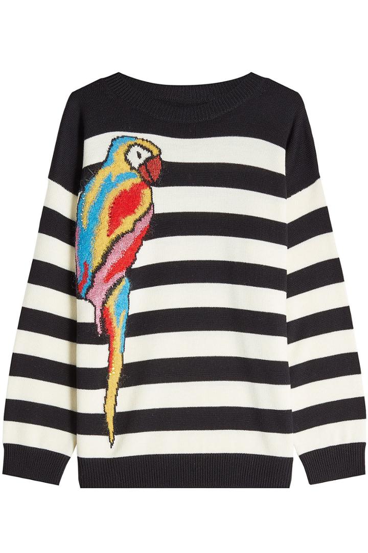 Marc Jacobs Marc Jacobs Striped Parrot Pullover In Wool