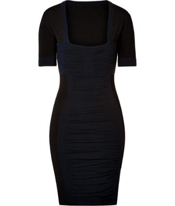 Blumarine Wool Dress In Black/blue