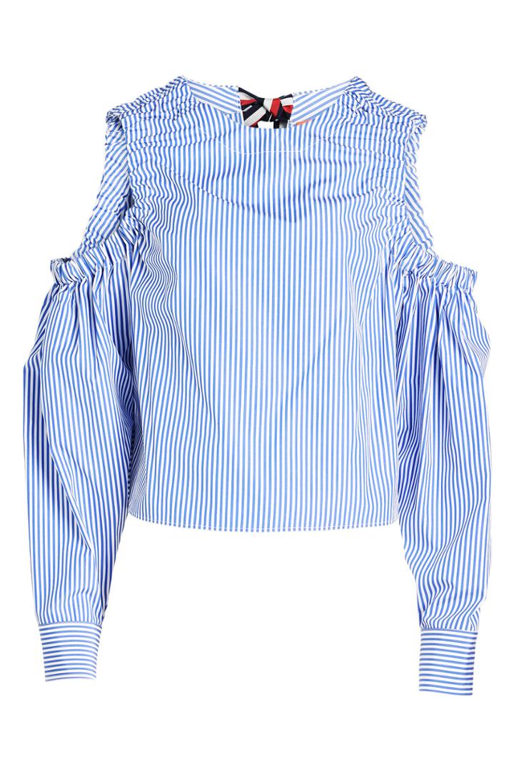 Hilfiger Collection Hilfiger Collection Cold Shoulder Cotton Blouse