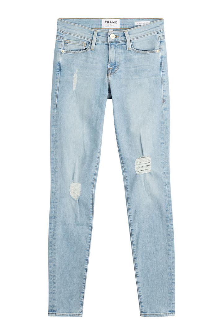Frame Denim Frame Denim Le Skinny De Jeanne Distressed Jeans