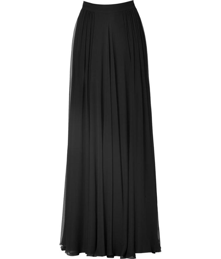 Elie Saab Pleated Silk Maxi-skirt