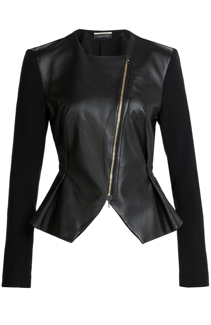 Roland Mouret Lycosa Perforated Leather Jacket